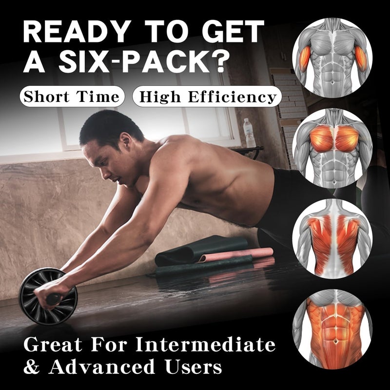 FEELCAT Ab roller wheel abdominal exercise core workout weight loss no noise easy to assembling light weight perfect home gym equipment for men & women - Image 2